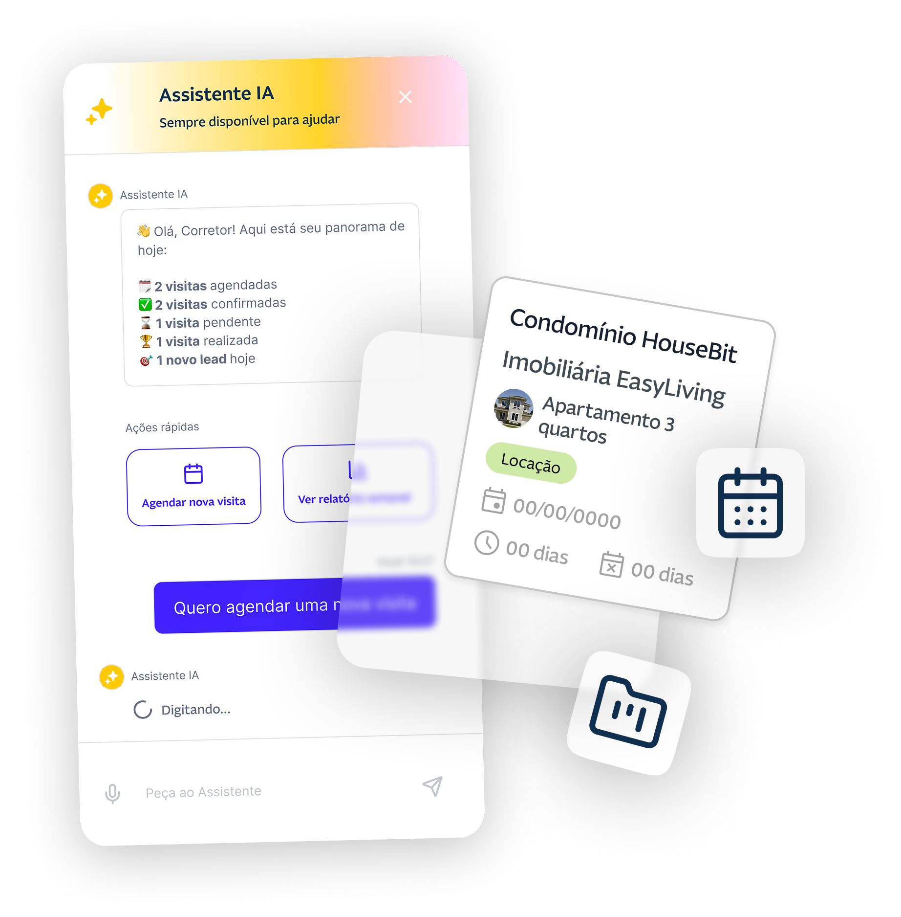 O poder da IA na sua imobiliária – ilustração da plataforma HouseBit